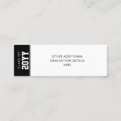 Insère la carte de nom de graduation moderne perso (Dos)