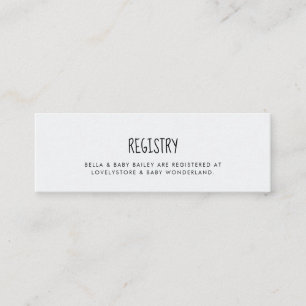 Insère la carte de registre Baby shower éléphant b