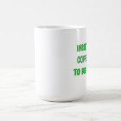 Insérer le café pour commencer la tasse de café (Centre)