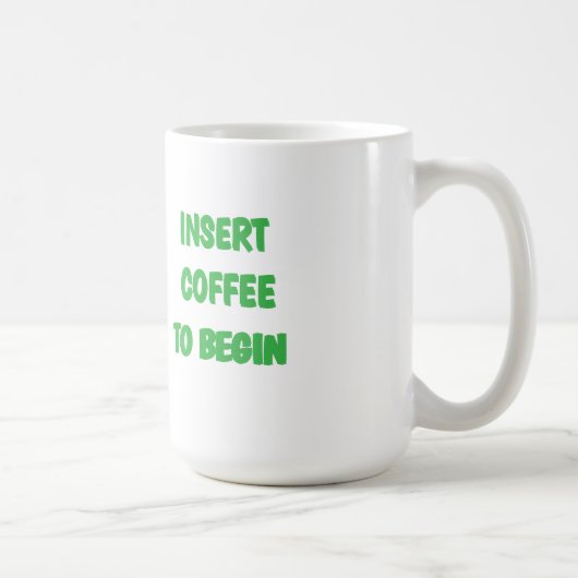 Insérer le café pour commencer la tasse de café (Droite)