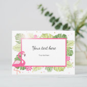 Insérer un Flamant rose de carte Tropical Pink Gol (Debout devant)