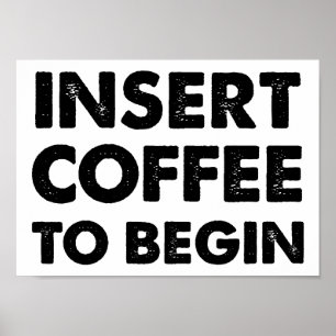 Insérer un poster drôle sur le café