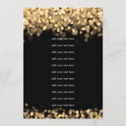 Insérer un programme de mariage avec lumières doré (Devant)