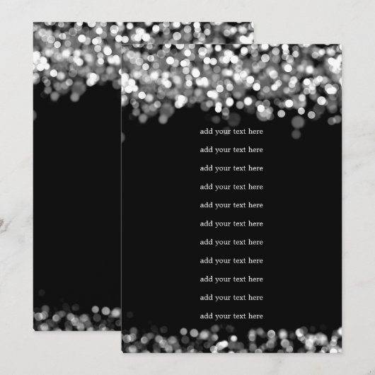 Insérer un programme de mariage Lumières Argentées (Devant / Derrière)