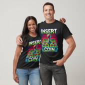 Insérer une pièce Retro Arcade Graphique T-Shirt (Unisexe)