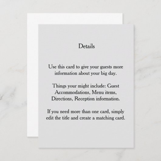 Insérez carte (Devant / Derrière)