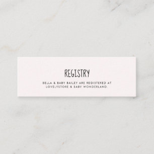 Insérez la carte de registre Baby shower d'éléphan