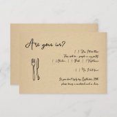 Insérez la carte de réponse d'invitation de script (Devant / Derrière)