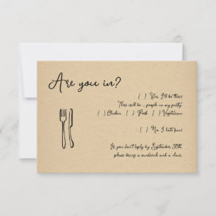 Insérez la carte de réponse d'invitation de script