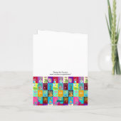 Insérez la carte florale de couleur de Noël de (Dos)