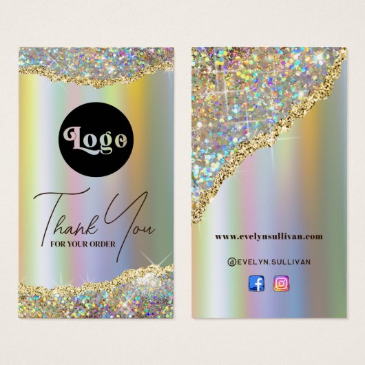 Insérez le dossier de parties scintillant Gold fau (Devant & derrière)