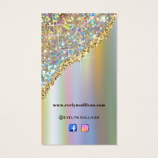 Insérez le dossier de parties scintillant Gold fau (Dos)