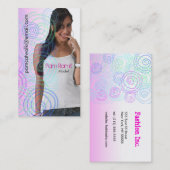 Insérez le modèle 2 de carte de visite de photo (Devant / Derrière)