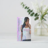 Insérez le modèle 2 de carte de visite de photo (Debout devant)