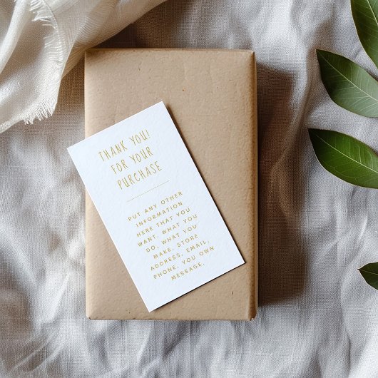 Insérez texte or amusant Carte pour les commandes 