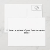 "Insérez une photo de notre VCP. Carte postale (Devant / Derrière)