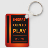 Insert Coin to Play Personalized EST Year Keychain (Achterkant)
