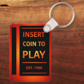 Insert Coin to Play Personalized EST Year Keychain (Achterkant)