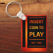 Insert Coin to Play Personalized EST Year Keychain (Voorkant)