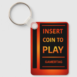 Insert Coin to Play Personalized Gamertag Keychain