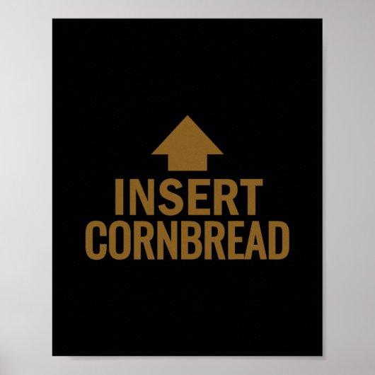 Insert Cornbread Funny Thanksgiving Pointing Arrow Poster (Voorkant)