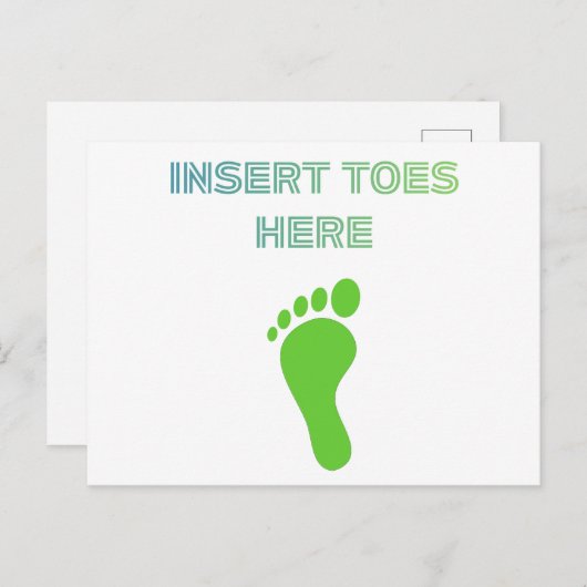 Insert Toes Here Briefkaart (Voorkant / Achterkant)