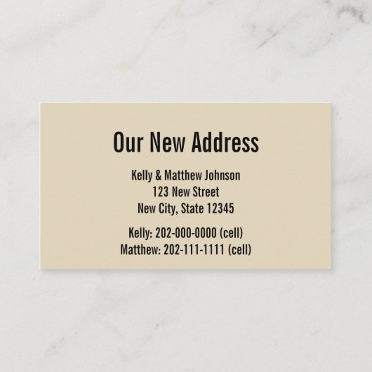 Insertion d'adresse de Faire-part de déplacement a