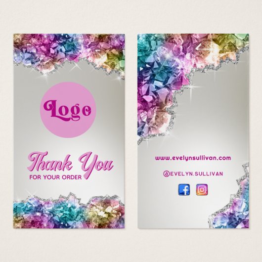 Insertion de cristaux d'iridescente (Devant & derrière)