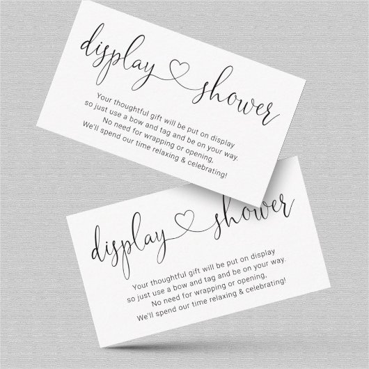 Insertion de douche d'affichage pour invitation -