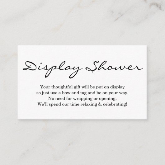 Insertion de douche d'affichage pour invitation -  (Devant)