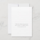 Insertion de faire-part de mariage de carnet (Dos)