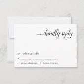 Insertion de la carte de réponse d'invitation mini (Devant)