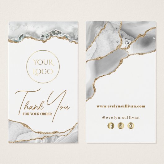 Insertion de package d'agate blanc (Devant & derrière)