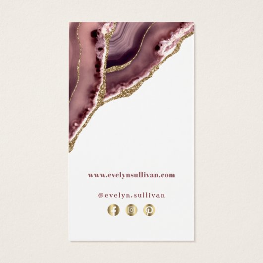 Insertion de package d'agate de mauve (Dos)