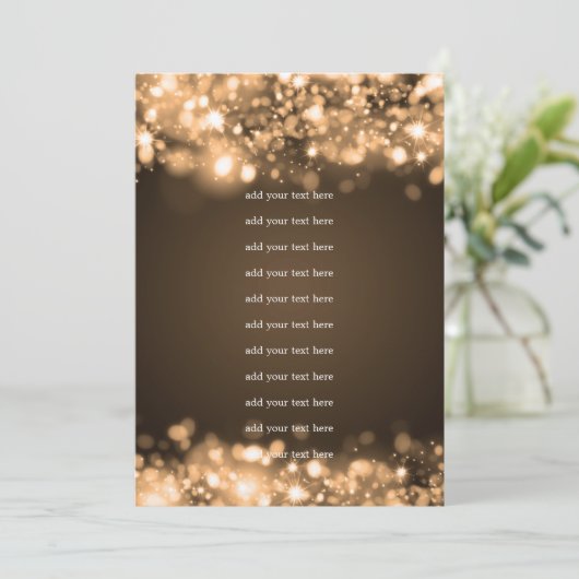 Insertion de programme de mariage lumières scintil (Debout devant)