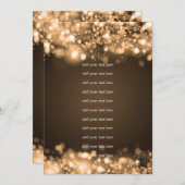 Insertion de programme de mariage lumières scintil (Devant / Derrière)