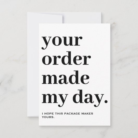 Insertion d'emballage Merci (Devant)