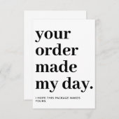 Insertion d'emballage Merci (Devant / Derrière)