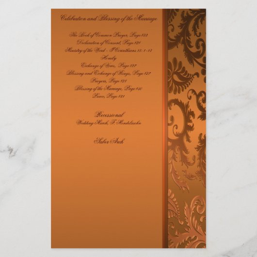 Insertion du programme de mariage (Côté 2 et 3) (Dos)