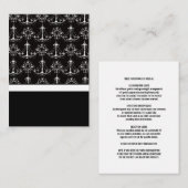 Insertions de carte Faire-part de mariage noir et (Devant / Derrière)