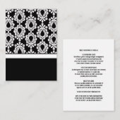 Insertions de carte Faire-part de mariage noir et (Devant / Derrière)