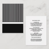 Insertions de carte Faire-part de mariage noir et (Devant / Derrière)