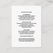 Insertions de carte Faire-part de mariage noir et (Dos)