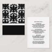 Insertions de carte Faire-part de mariage noir et (Devant / Derrière)