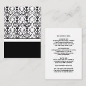 Insertions de carte Faire-part de mariage noir et (Devant / Derrière)