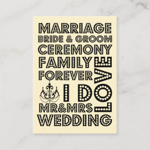 Insertions de carte Faire-part de mariage style Ve