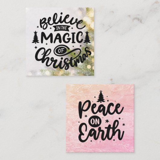 Insertions de carte pour cartes faites main Noël (Devant / Derrière)