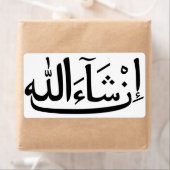 InshAllah Arabe Calligraphie Sticker Islamique Pac (En situation)