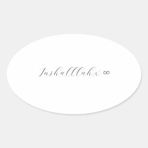Inshallah x oneindigheid ovale sticker