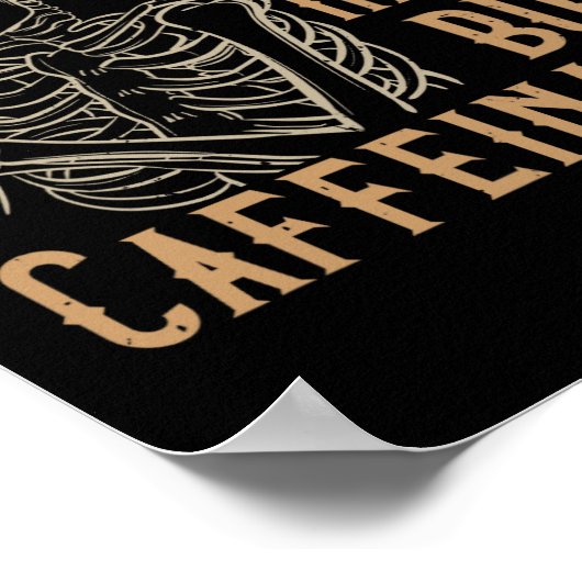 Inside But Caffeinated - Skeleton Hallowee Poster (Hoek)